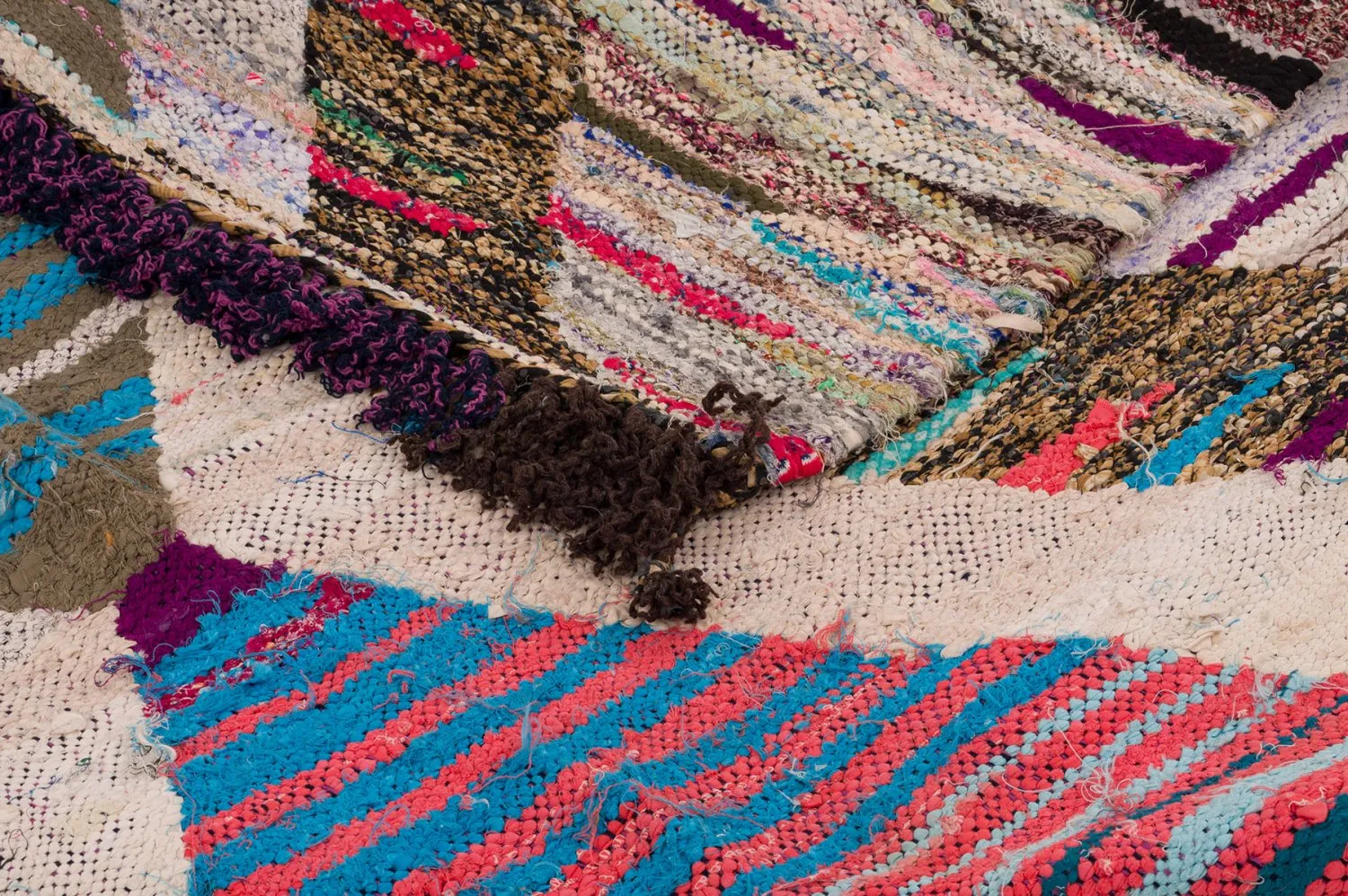 Marokkanischer Berber Teppich Boucherouite 145 x 310 cm