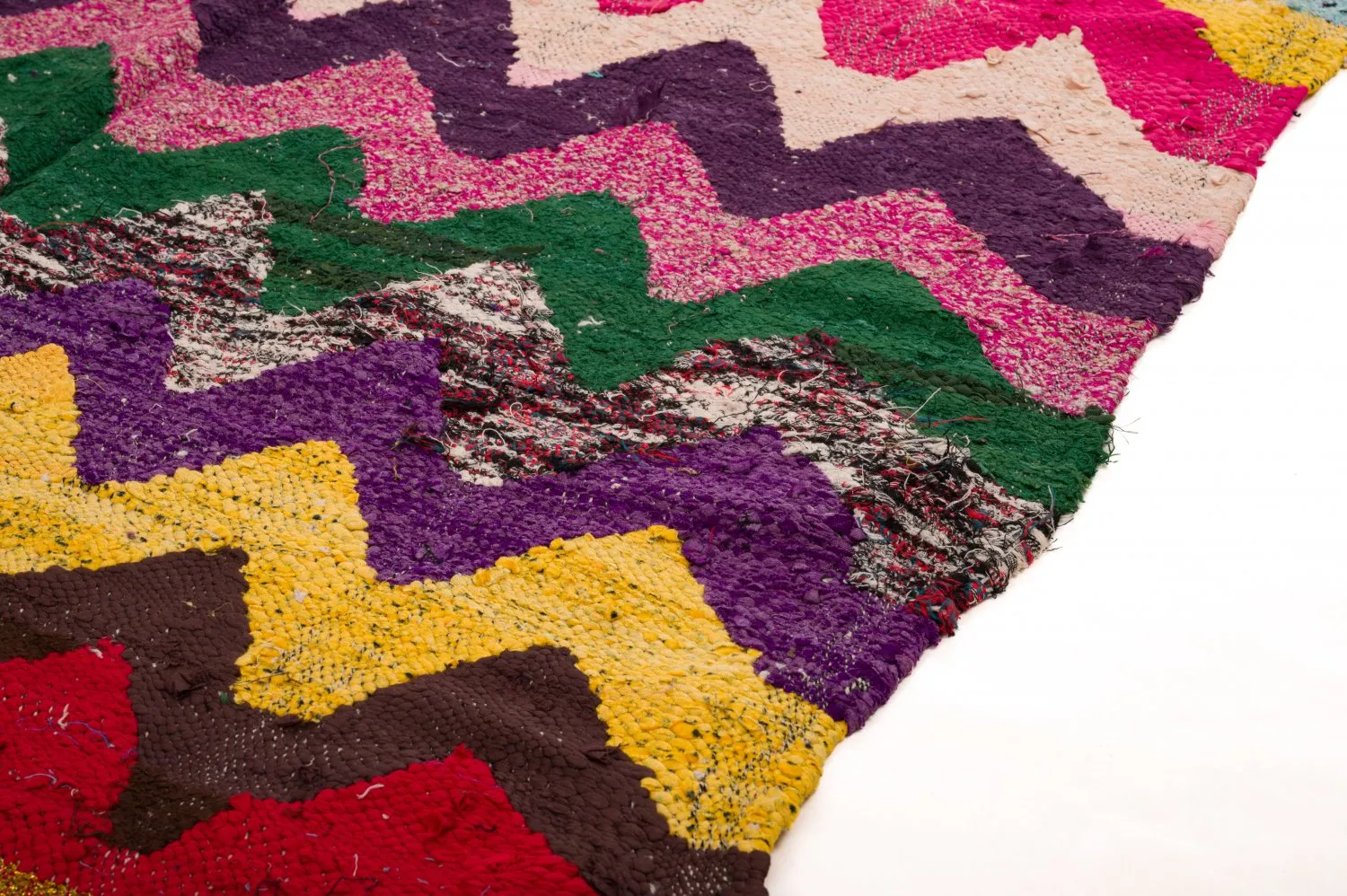 Marokkanischer Berber Teppich Boucherouite 125 x 235 cm