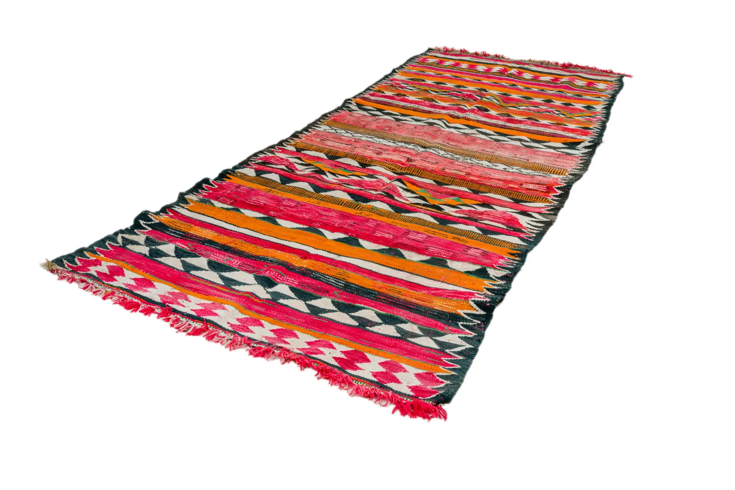 Marockansk Boucherouite-matta 150 x 365 cm