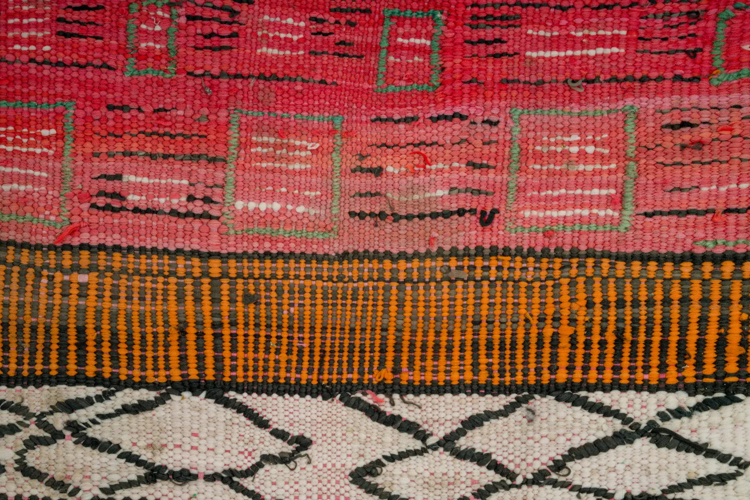 Marockansk Boucherouite-matta 150 x 365 cm