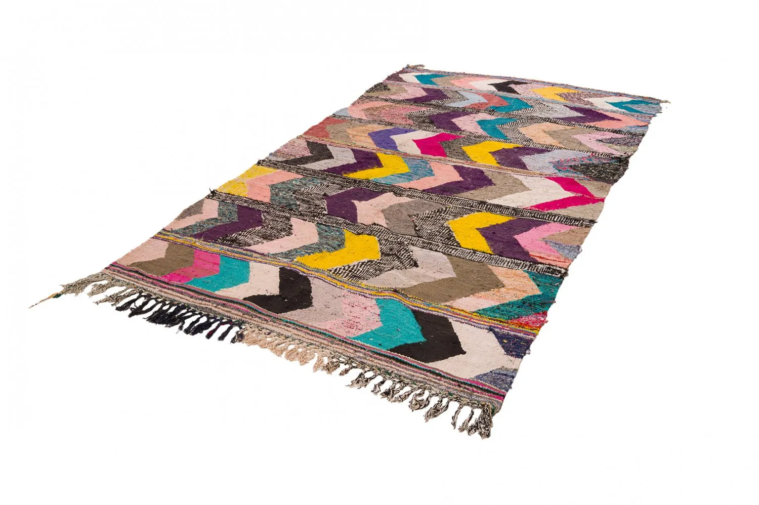 Marokkanischer Berber Teppich Boucherouite 160 x 325 cm