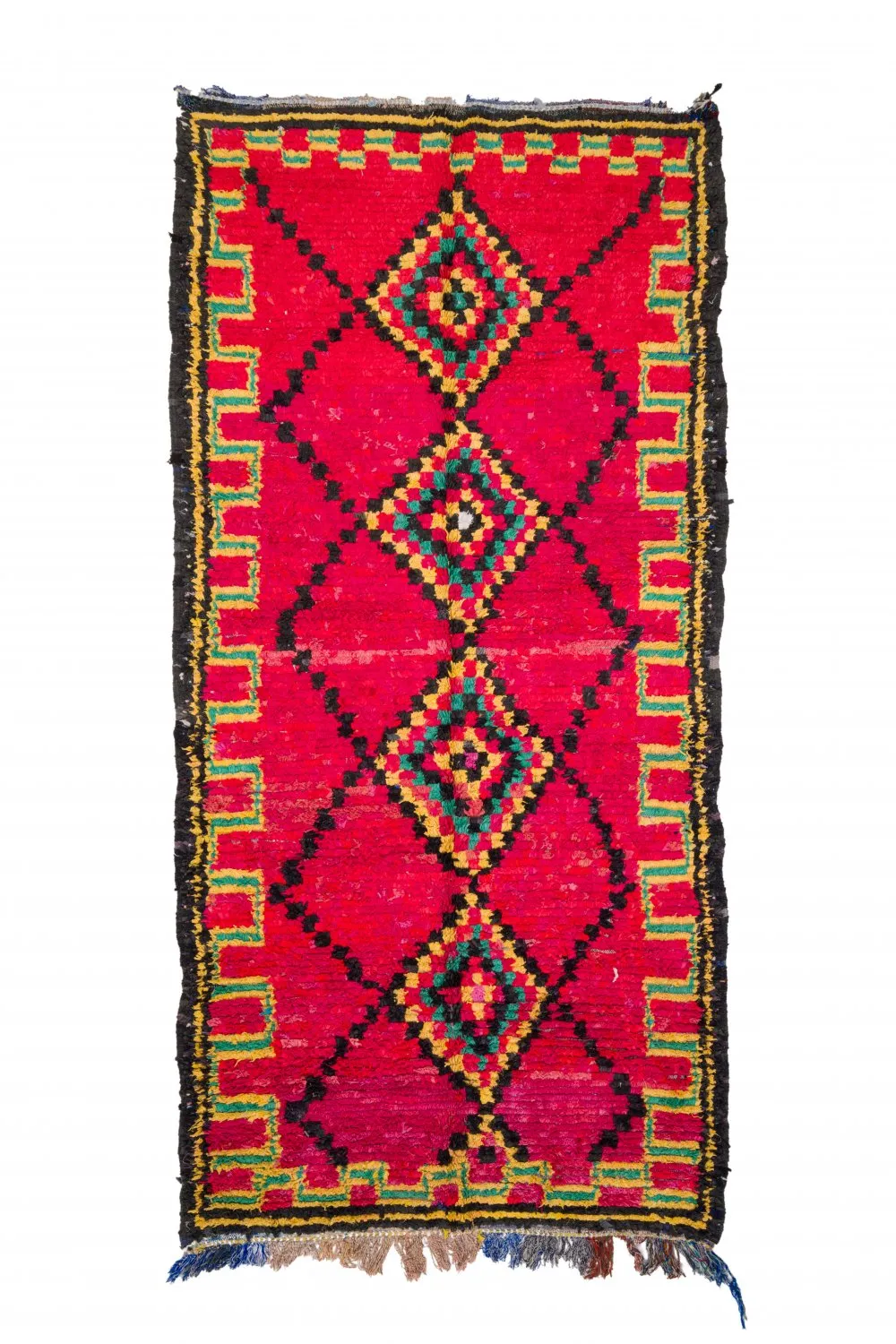 Marokkanischer Berber Teppich Boucherouite 340 x 165 cm