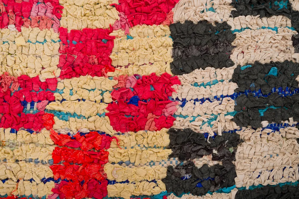 Marokkanischer Berber Teppich Boucherouite 360 x 125 cm