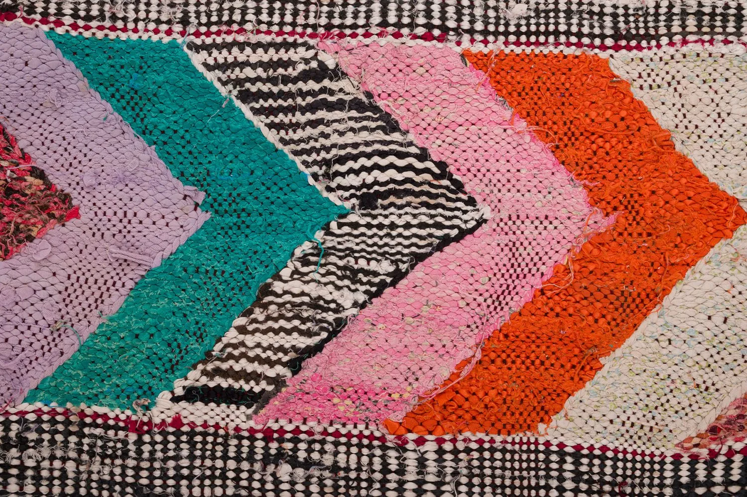 Marokkanischer Berber Teppich Boucherouite 150 x 275 cm