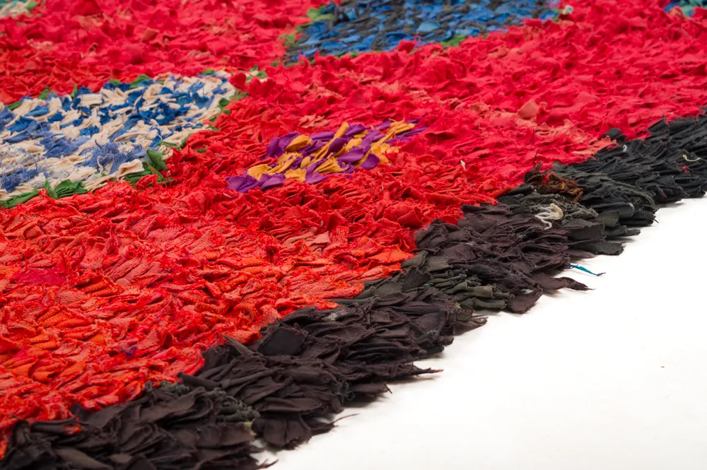 Marokkanischer Berber Teppich Boucherouite 290 x 150 cm