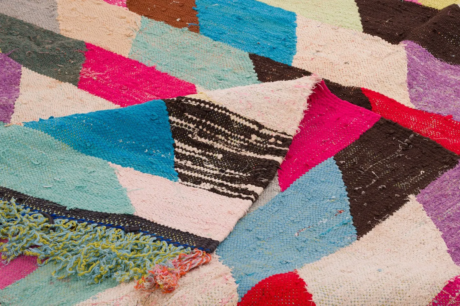 Marokkanischer Berber Teppich Boucherouite 155 x 280 cm