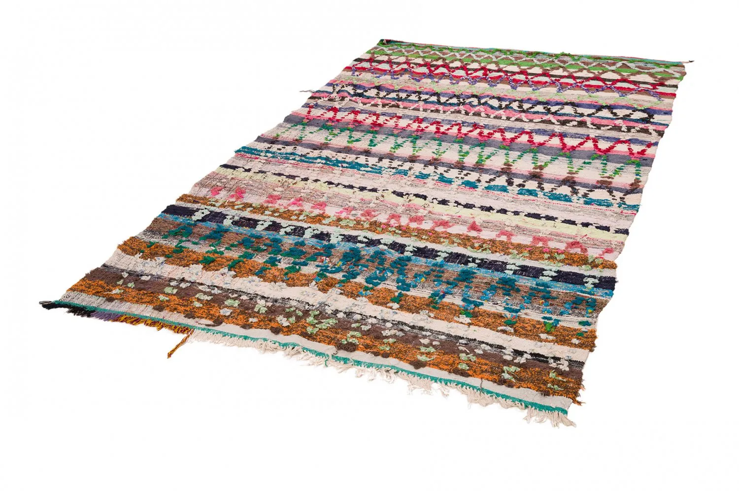 Marokkanischer Berber Teppich Boucherouite 150 x 280 cm
