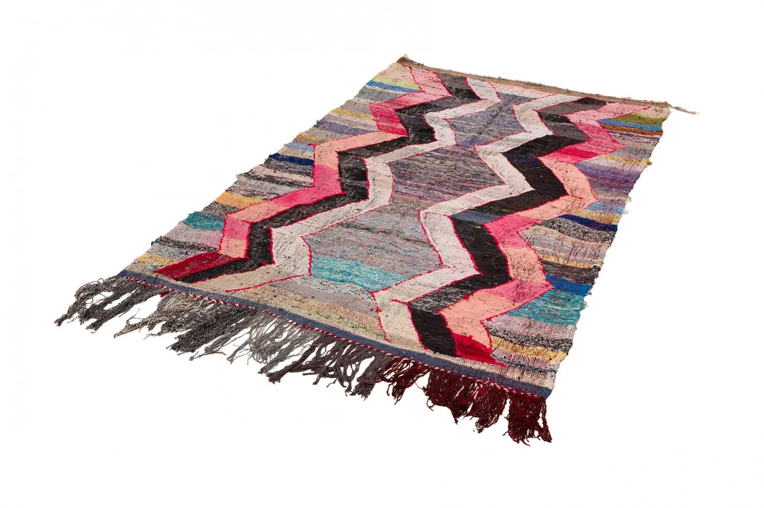 Marokkanischer Berber Teppich Boucherouite 150 x 260 cm