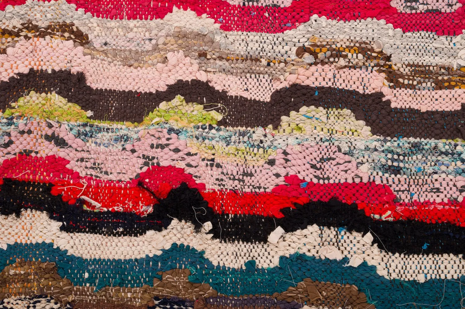 Marokkanischer Berber Teppich Boucherouite 150 x 305 cm