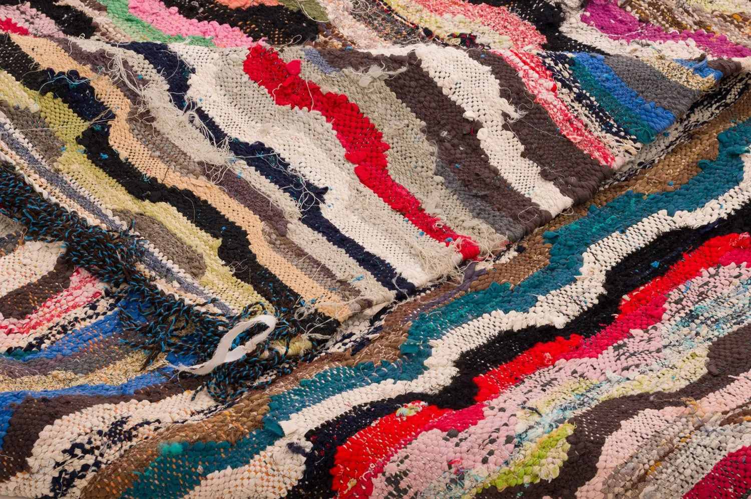 Marokkanischer Berber Teppich Boucherouite 150 x 305 cm