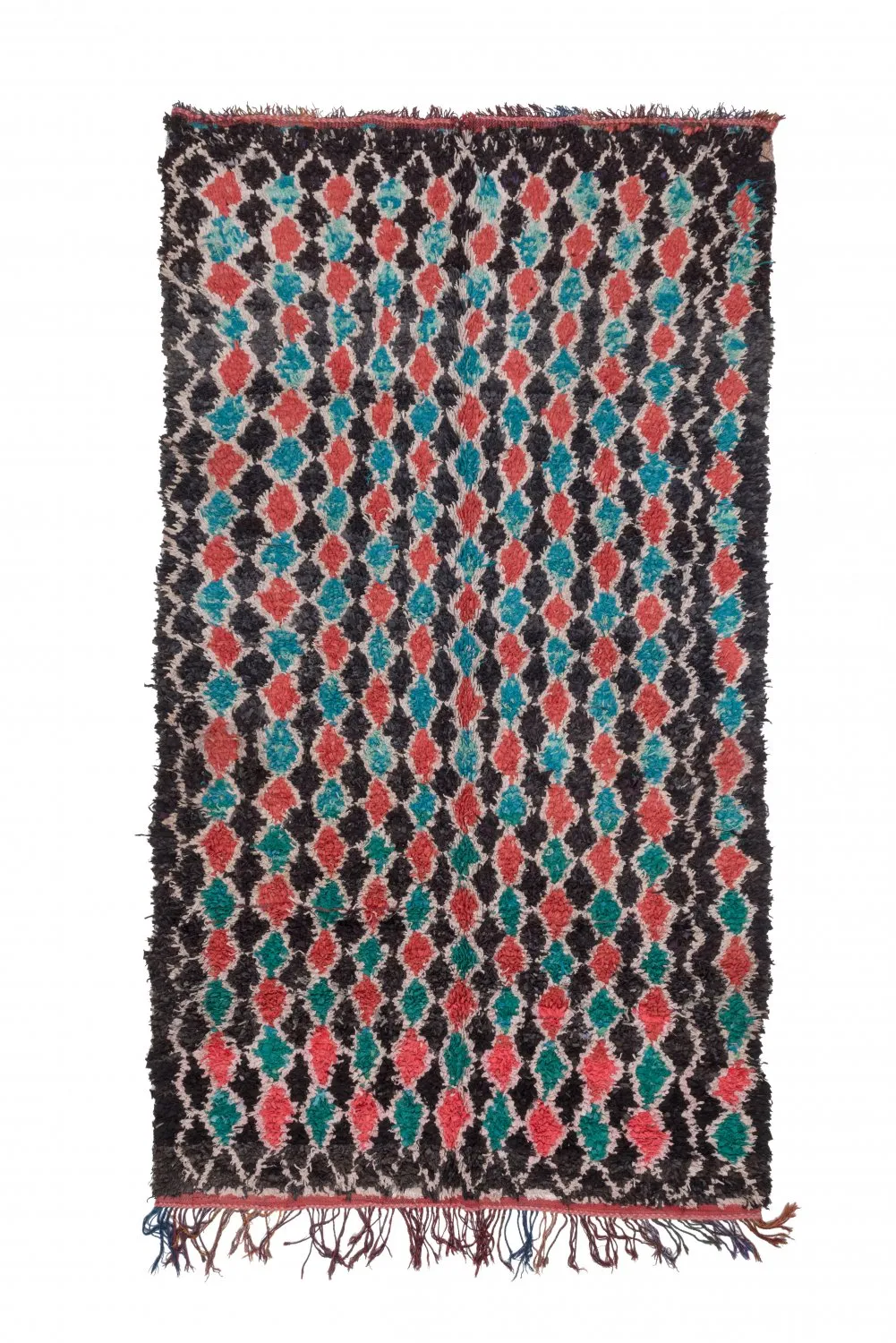Marokkanische Berber Teppich Boucherouite 395 x 180 cm
