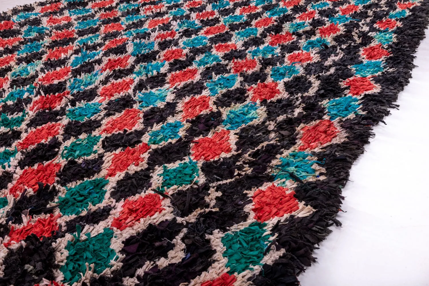 Marokkanische Berber Teppich Boucherouite 395 x 180 cm