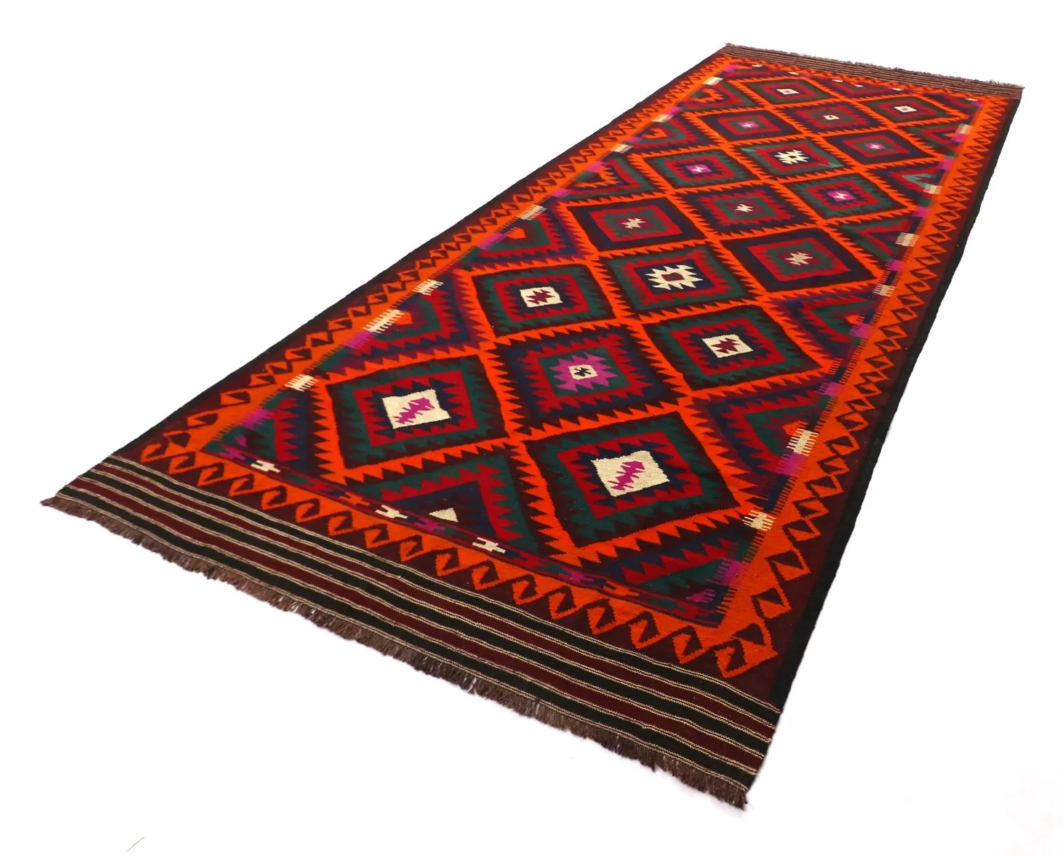 Orientalischer Kelim-Teppich 379 x 173 cm