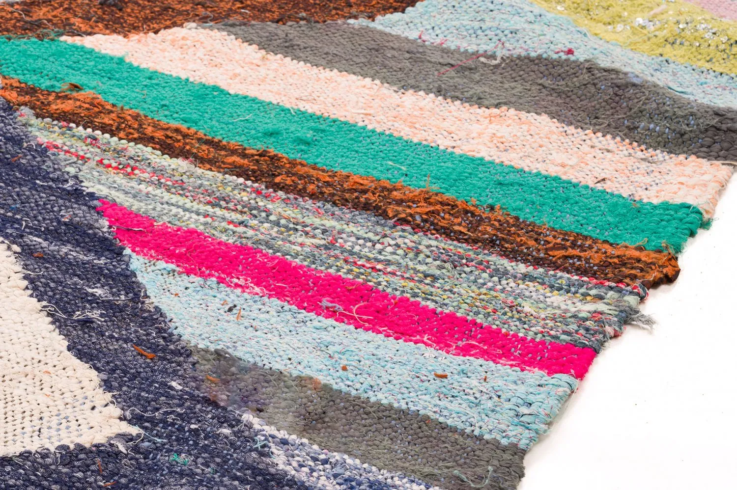 Marokkanischer Berber Teppich Boucherouite 130 x 250 cm