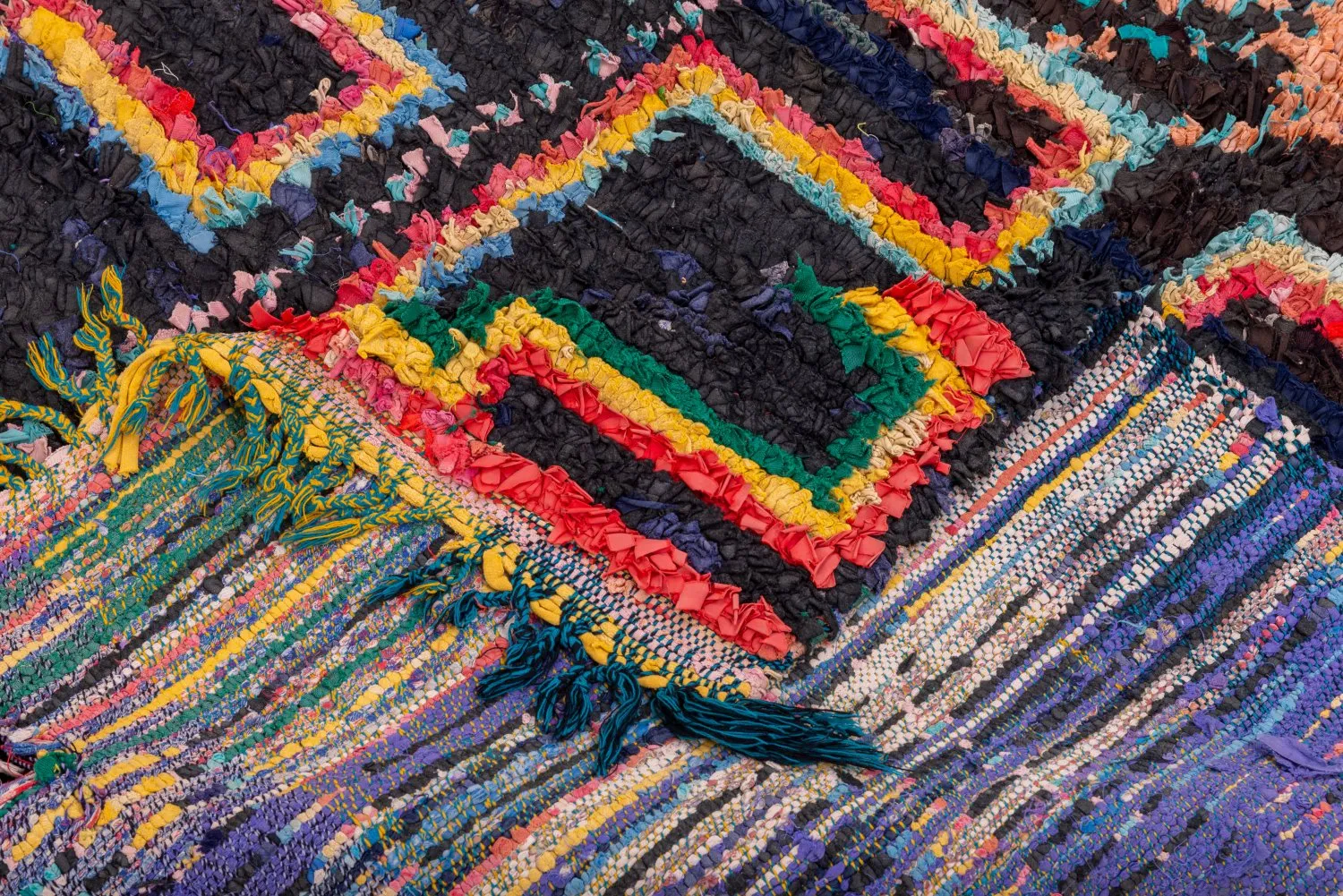 Marokkanischer Berber Teppich Boucherouite 180 x 120 cm