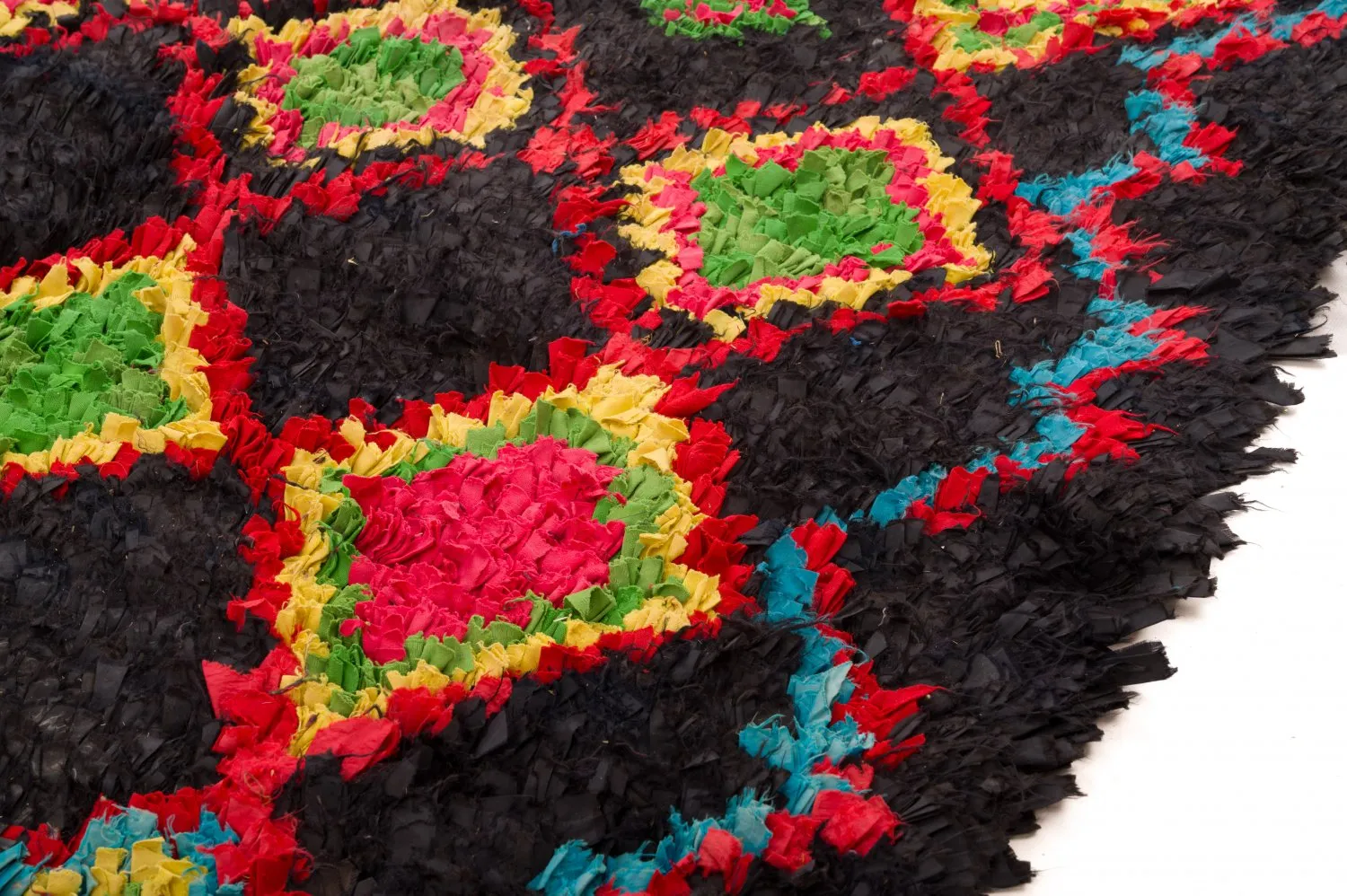 Marokkanischer Berber Teppich Boucherouite 120 x 285 cm