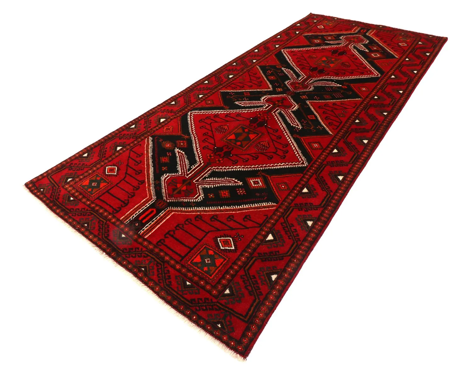 Orientalischer Teppich Hamedan 299 x 127 cm