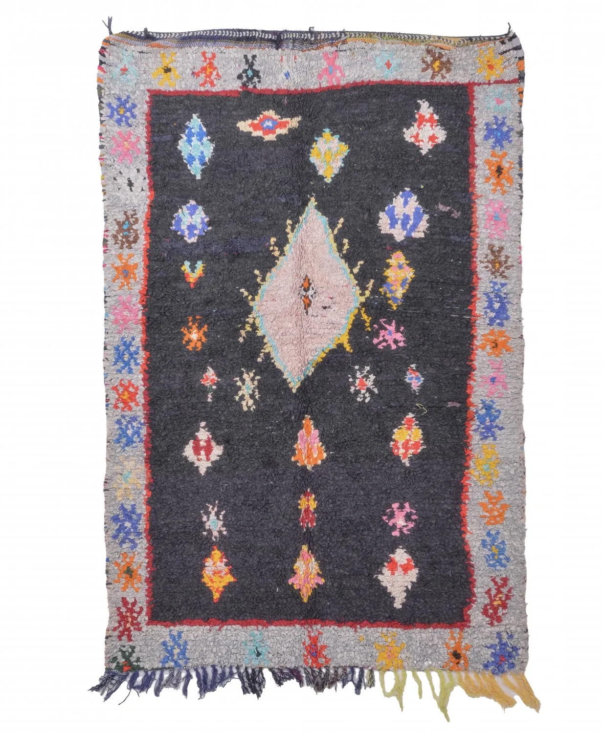 Marokkanischer Berber Teppich Boucherouite 195 x 120 cm
