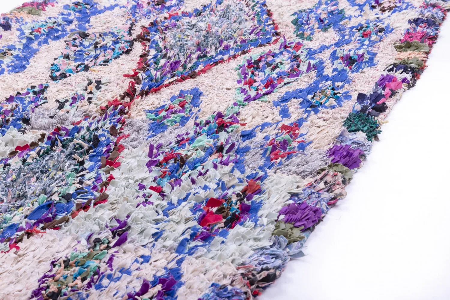 Marokkanischer Berber Teppich Boucherouite 250 x 90 cm