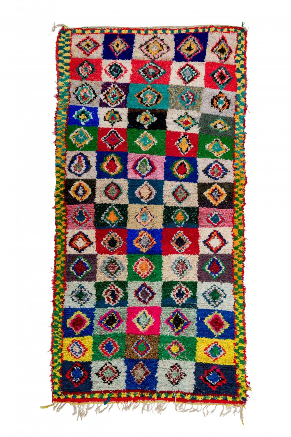 Marokkanische Berber Teppich Boucherouite 290 x 145 cm