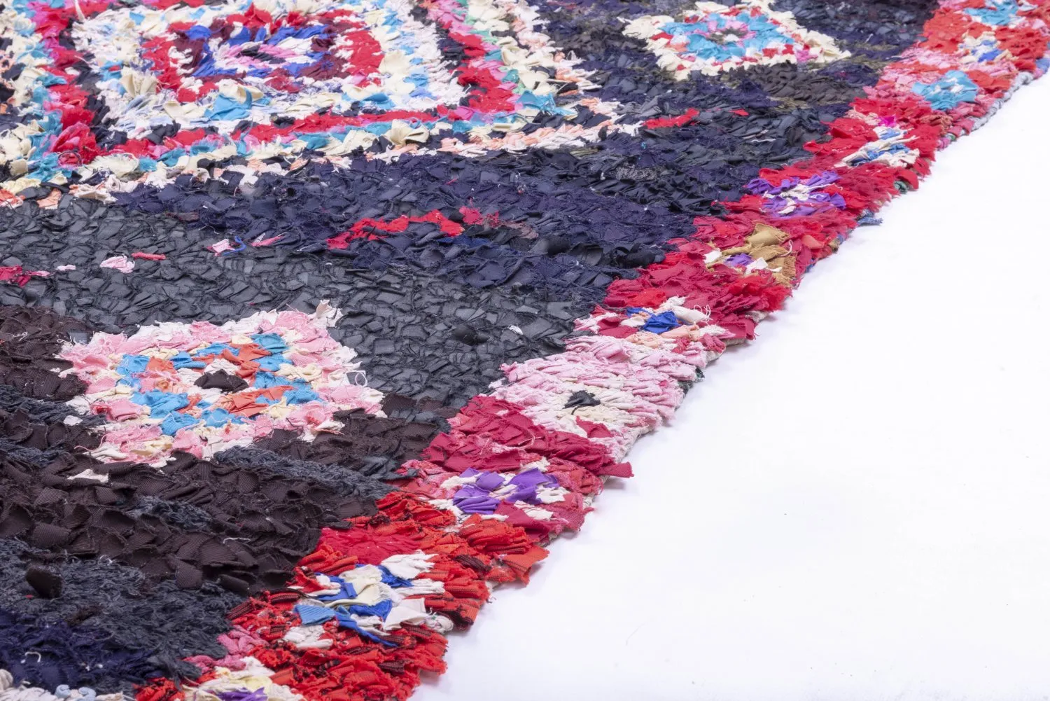 Marokkanischer Berber Teppich Boucherouite 220 x 130 cm