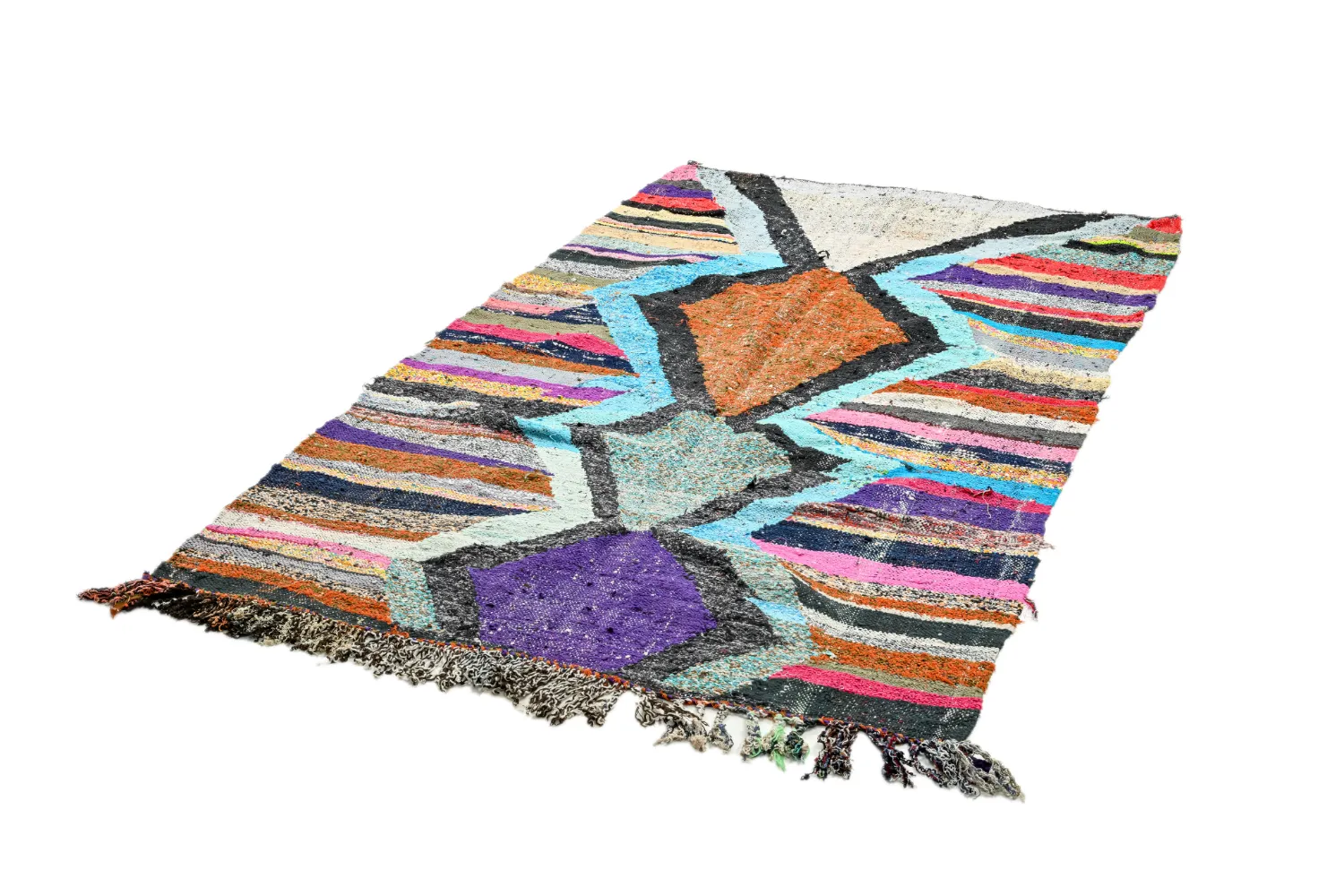 Marockansk Boucherouite-matta 135 x 235 cm