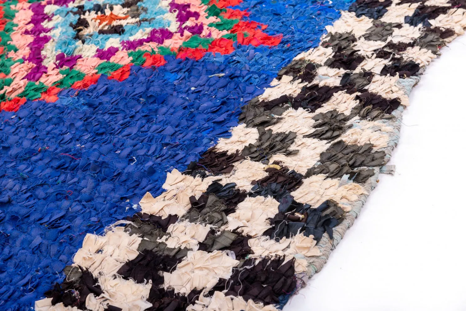 Marokkanische Berber Teppich Boucherouite 285 x 90 cm