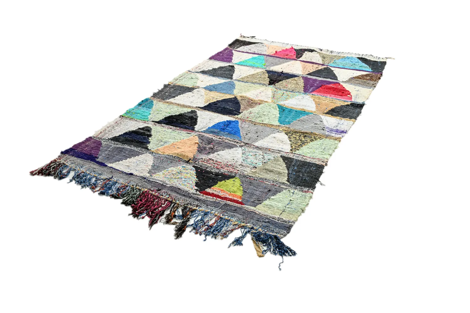 Marockansk Boucherouite-matta 125 x 230 cm