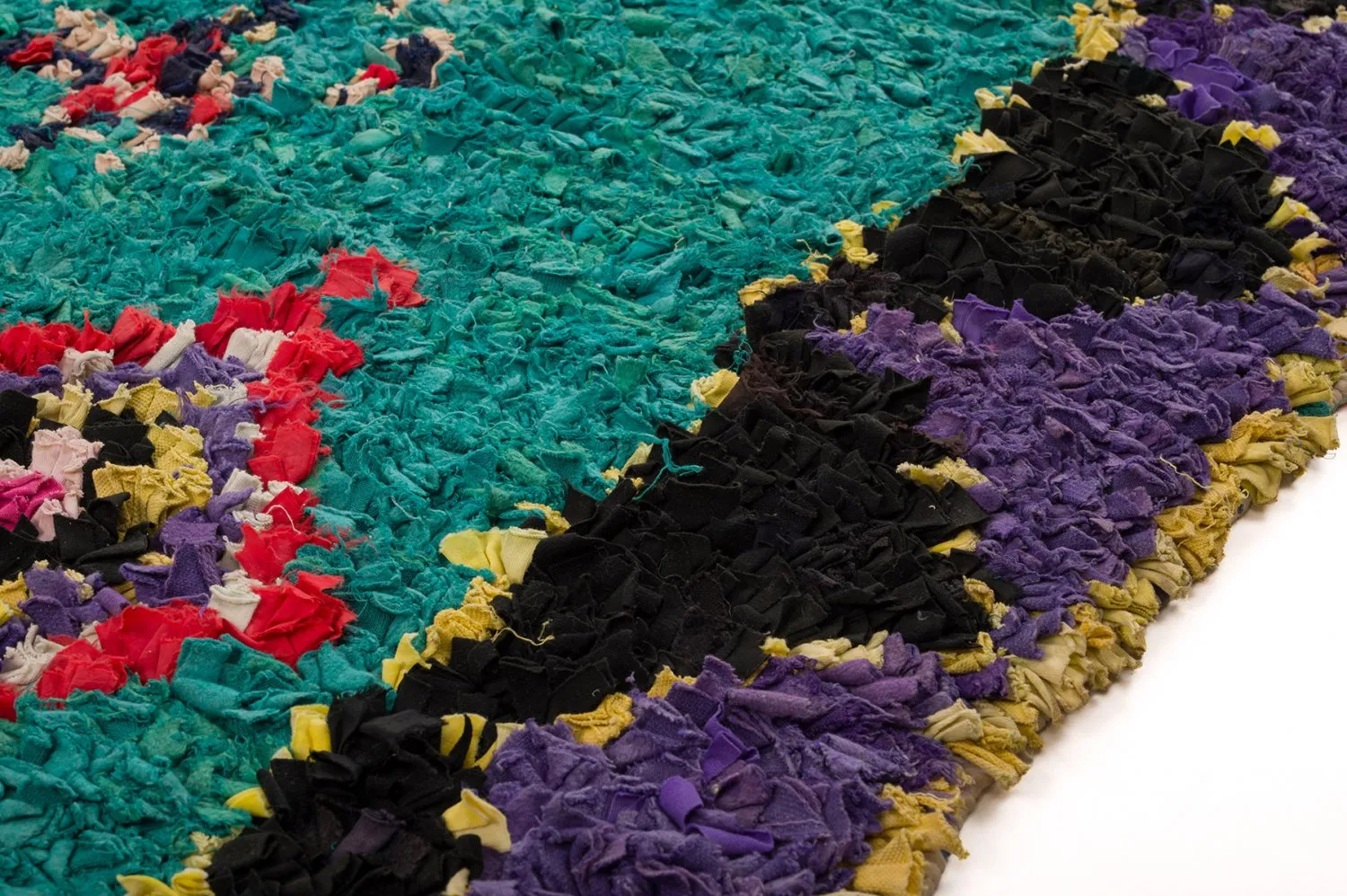 Marokkanischer Berber Teppich Boucherouite 155 x 335 cm