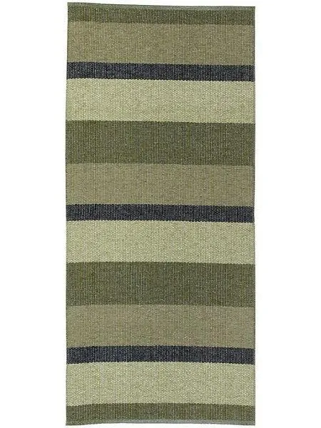 Kunststoffteppiche - Der Horred-Teppich Block metallic (olive)