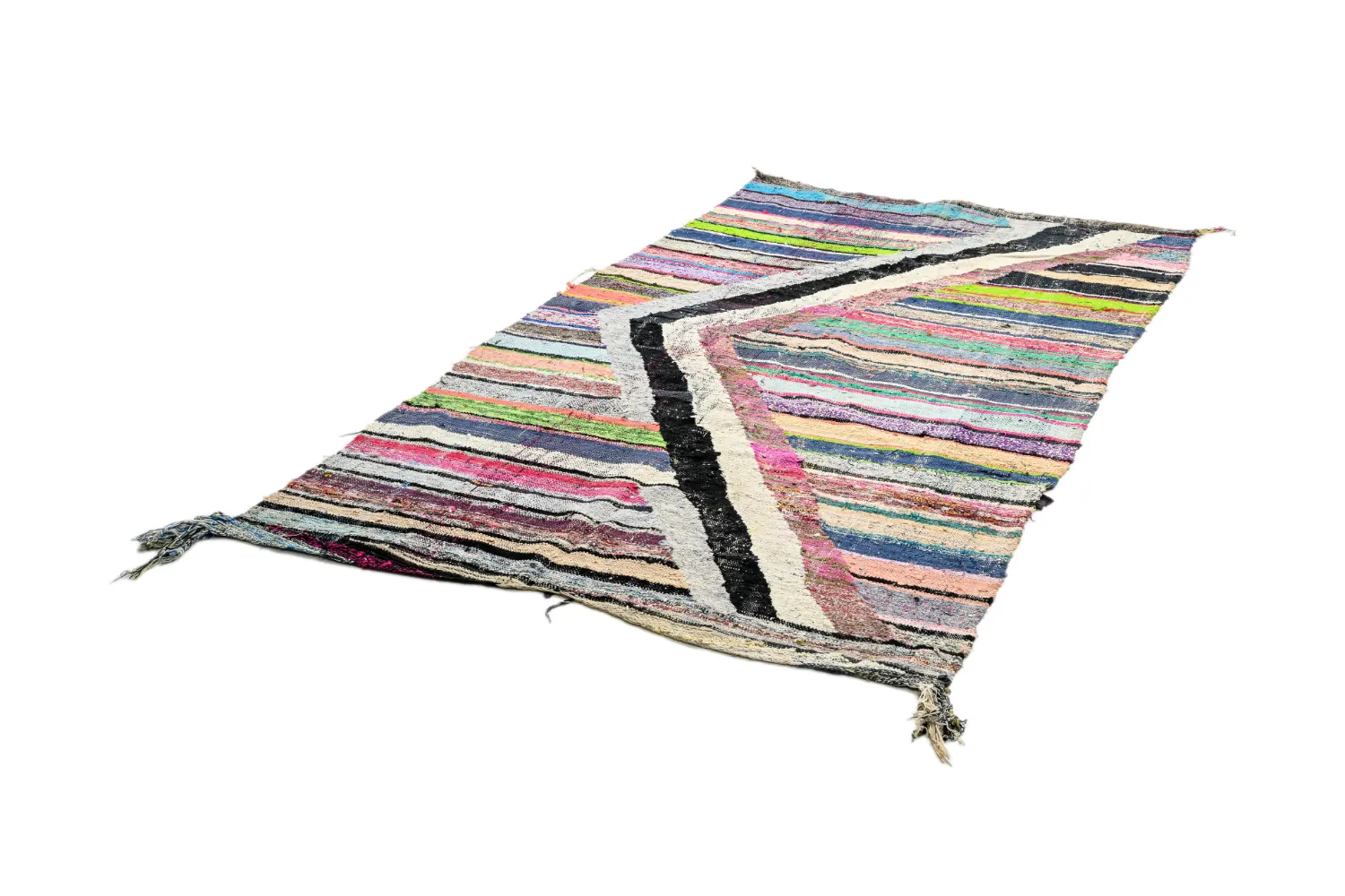 Marockansk Boucherouite-matta 135 x 240 cm