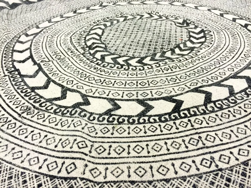 Runde Teppiche - Marrakech (rund) (schwarz/grau/weiß)