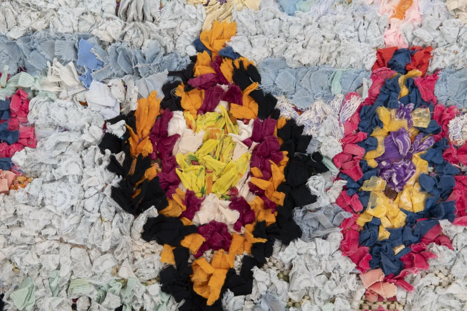 Marokkanische Berber Teppich Boucherouite 290 x 95 cm