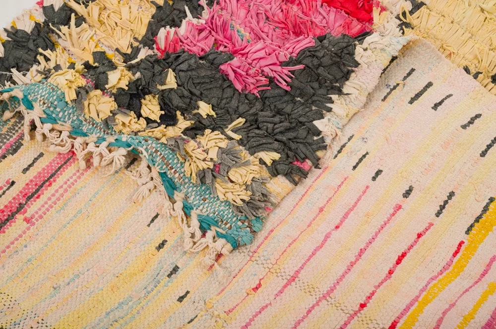 Marokkanischer Berber Teppich Boucherouite 390 x 150 cm