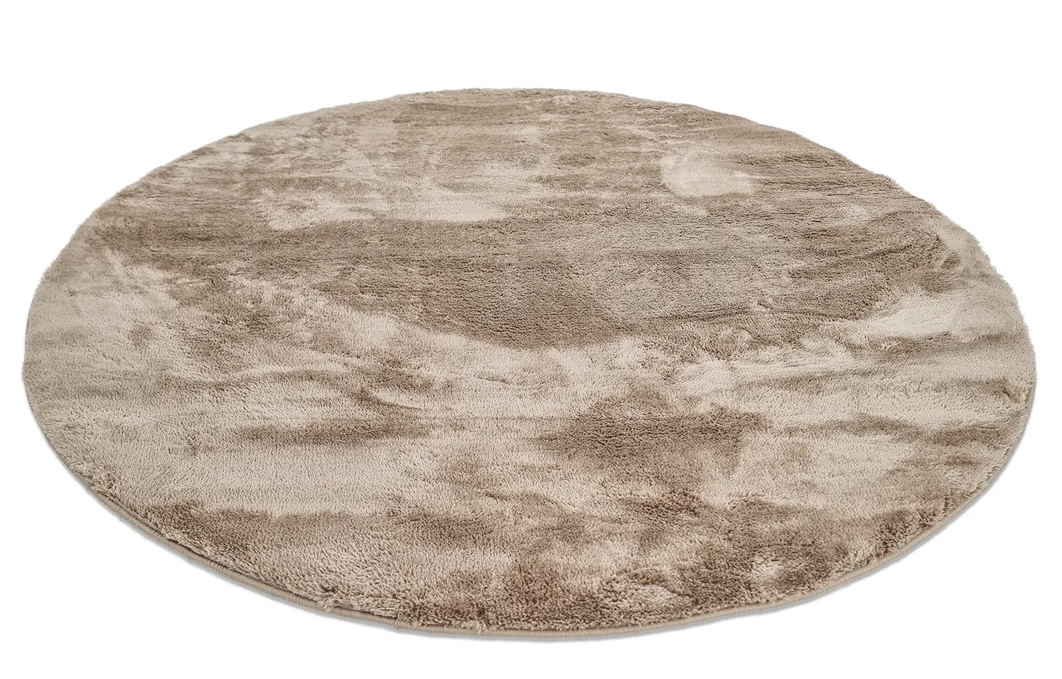 Runde Teppiche - Aranga Super Soft Fur (braun)