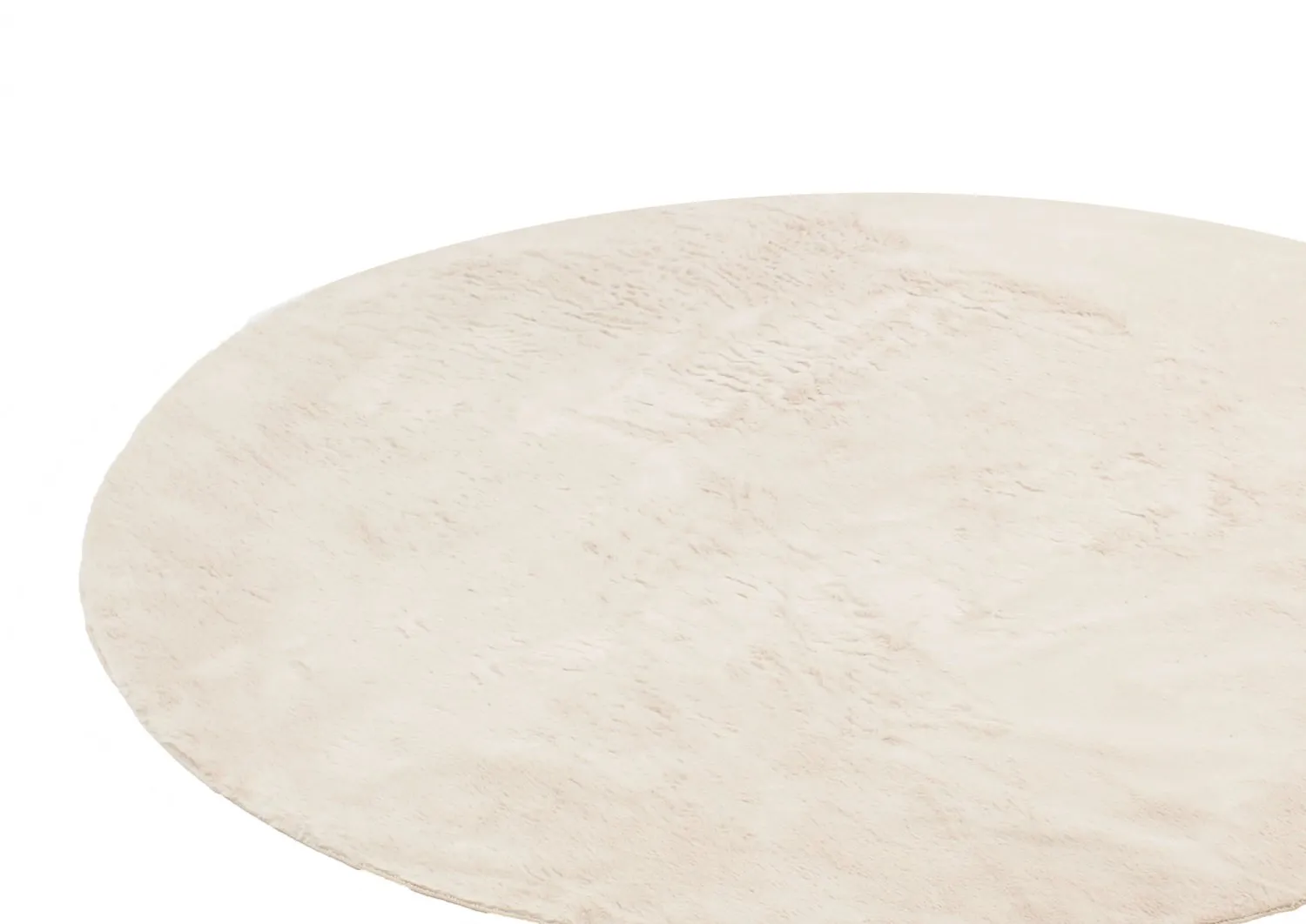 Runde Teppiche - Aranga Super Soft Fur (beige)
