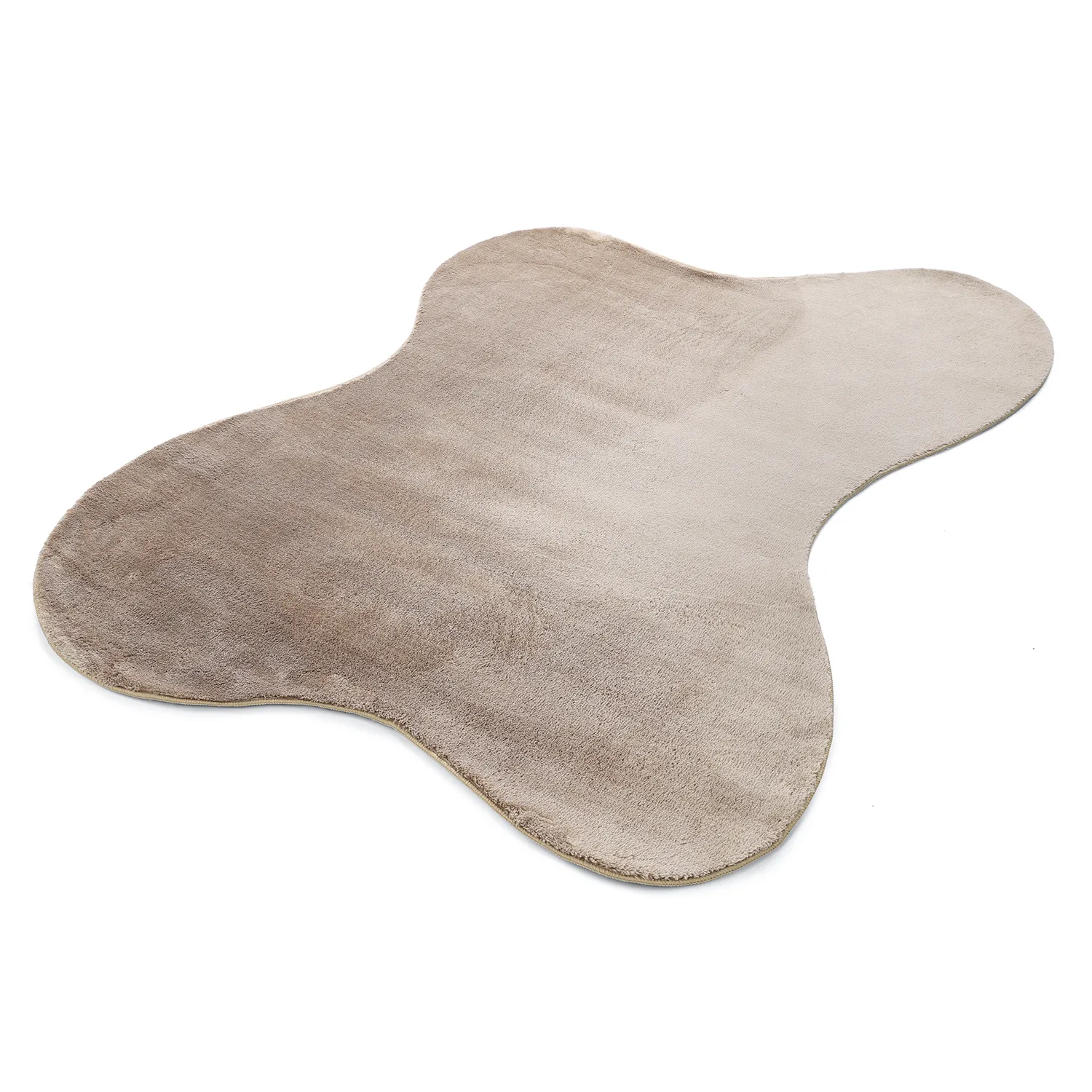 Asymmetrischer Wellen-Hochflor-Teppich - Aranga Super Soft Fur (braun)