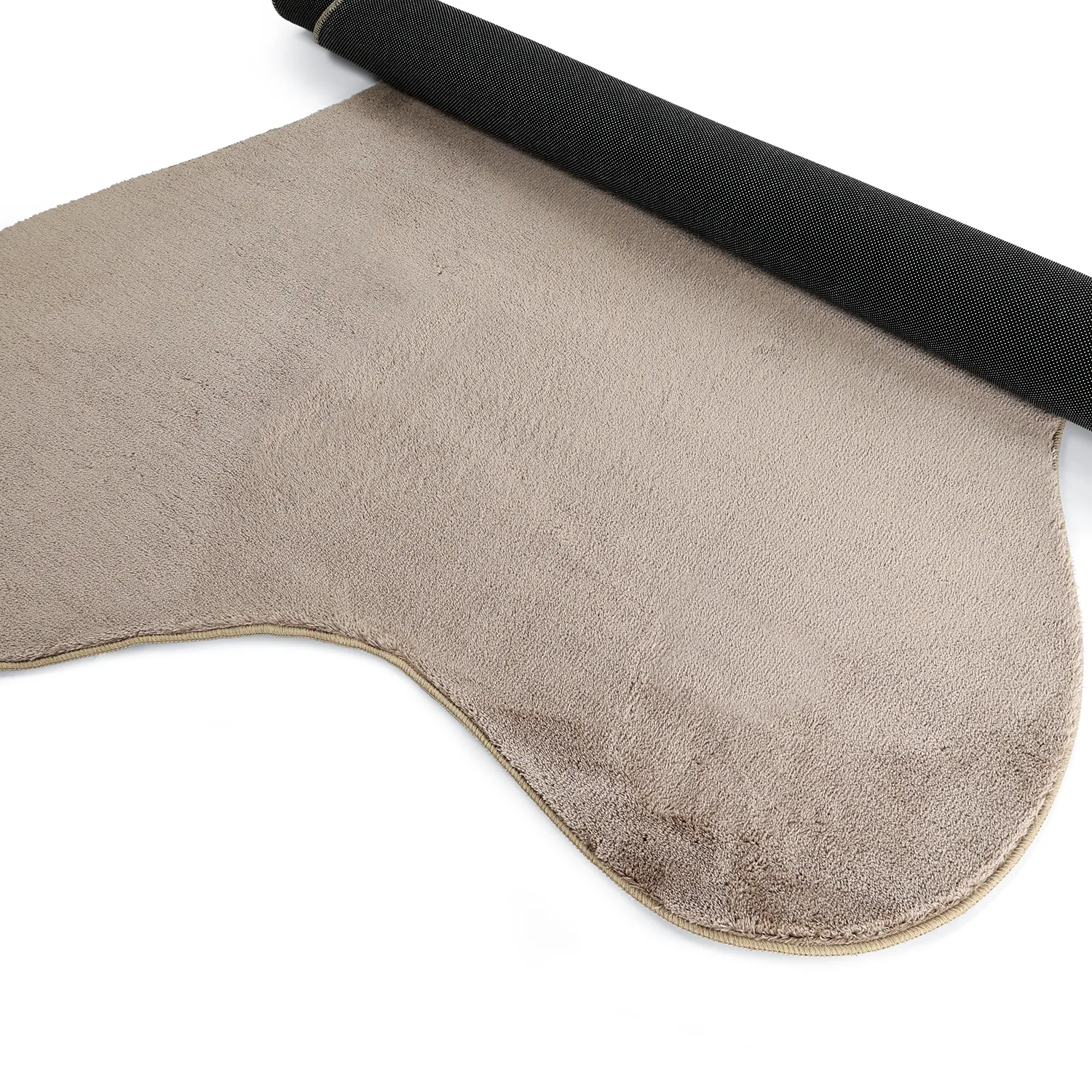 Asymmetrischer Wellen-Hochflor-Teppich - Aranga Super Soft Fur (braun)