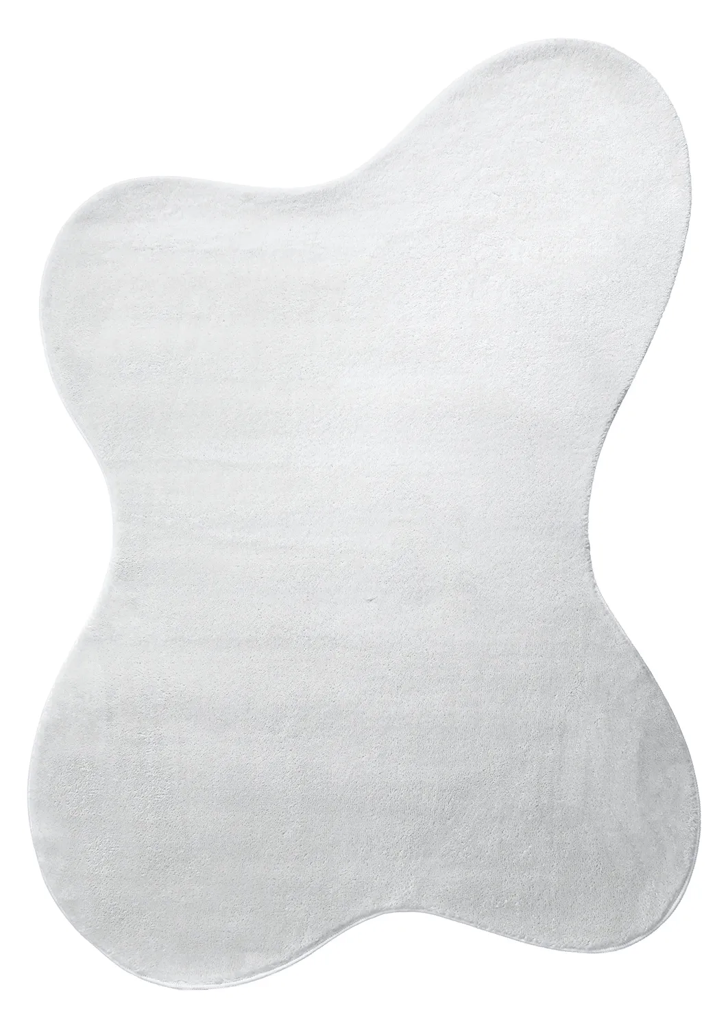 Asymmetrischer Wellen-Hochflor-Teppich - Aranga Super Soft Fur (weiß)