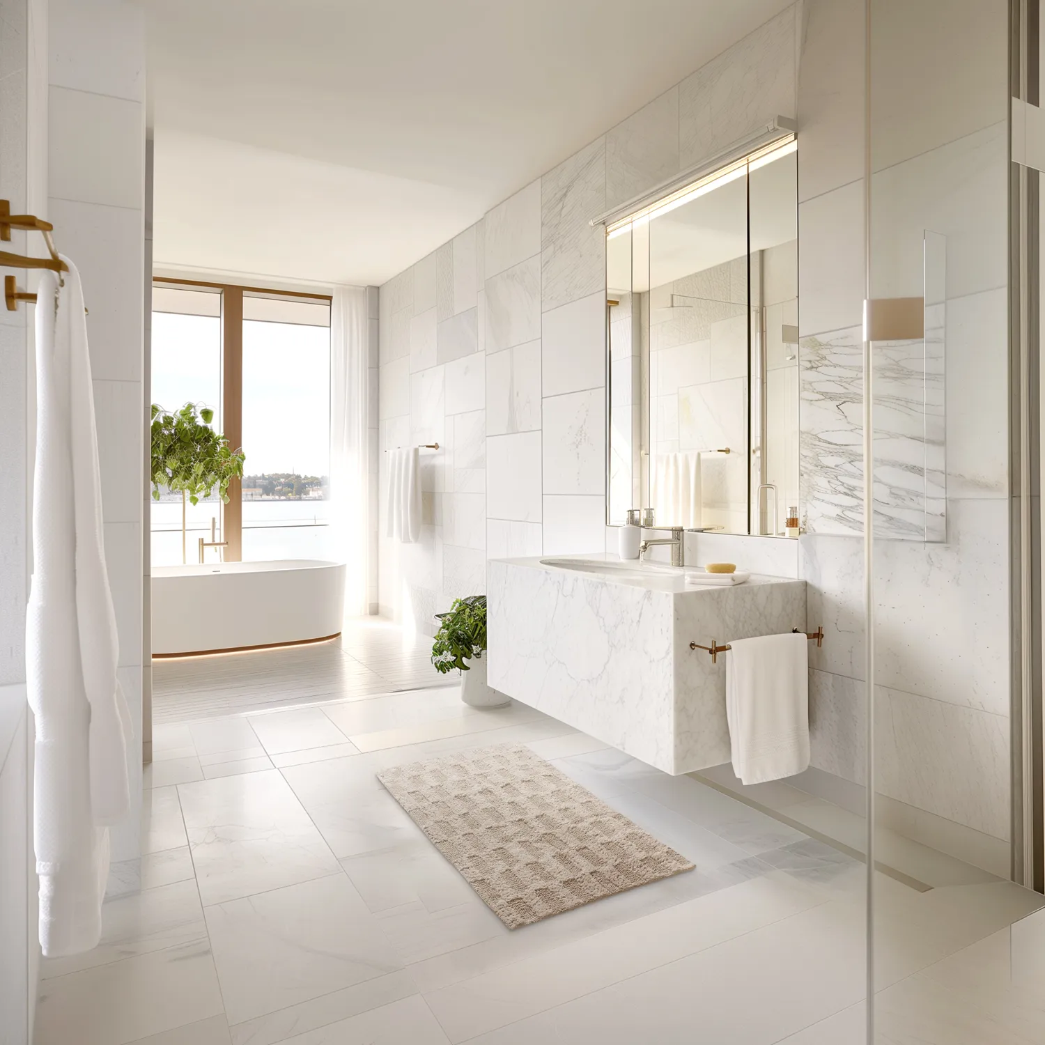Badezimmerteppich - Bevin (beige)