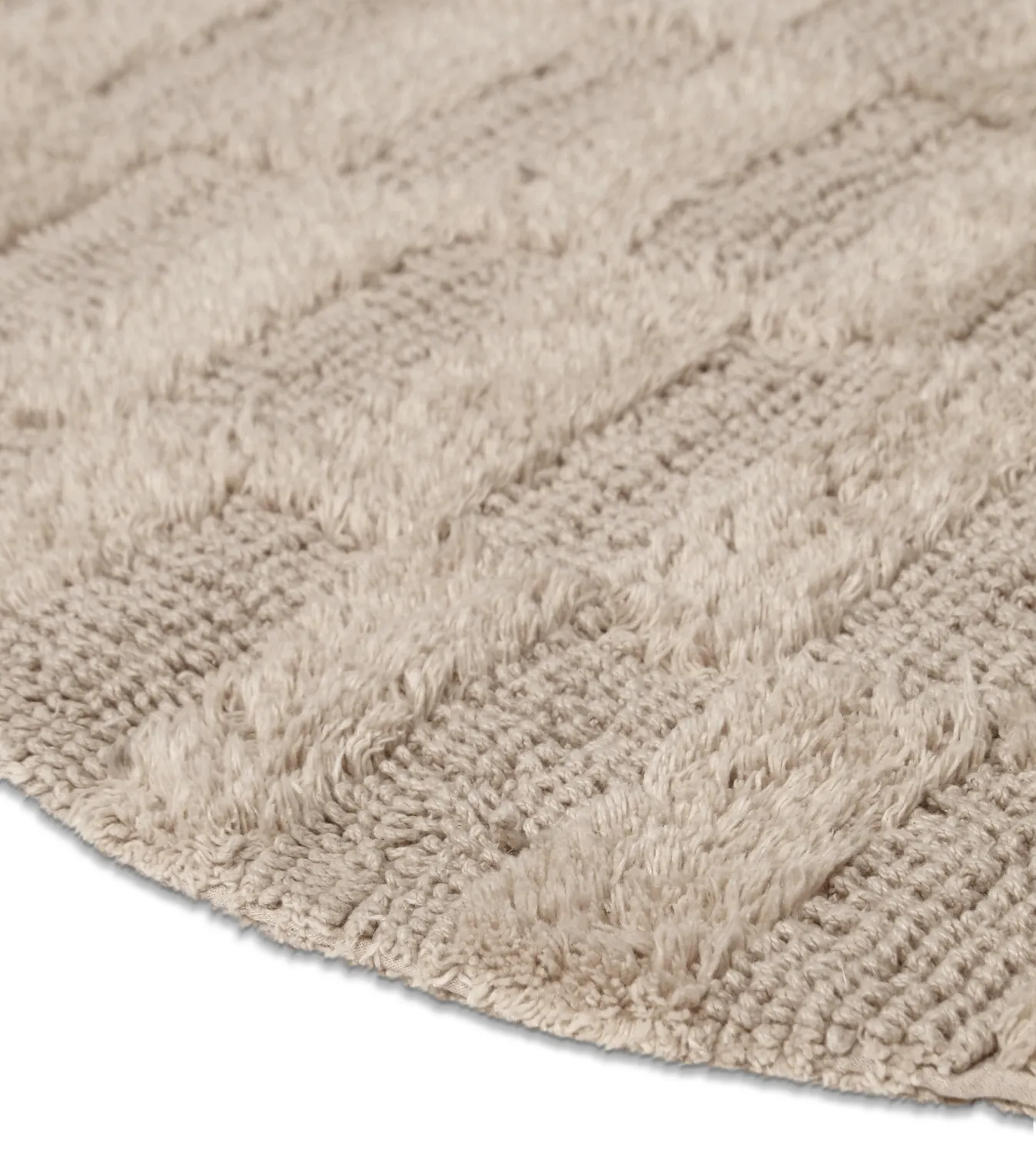 Ovaler badezimmerteppich - Bevin (beige)