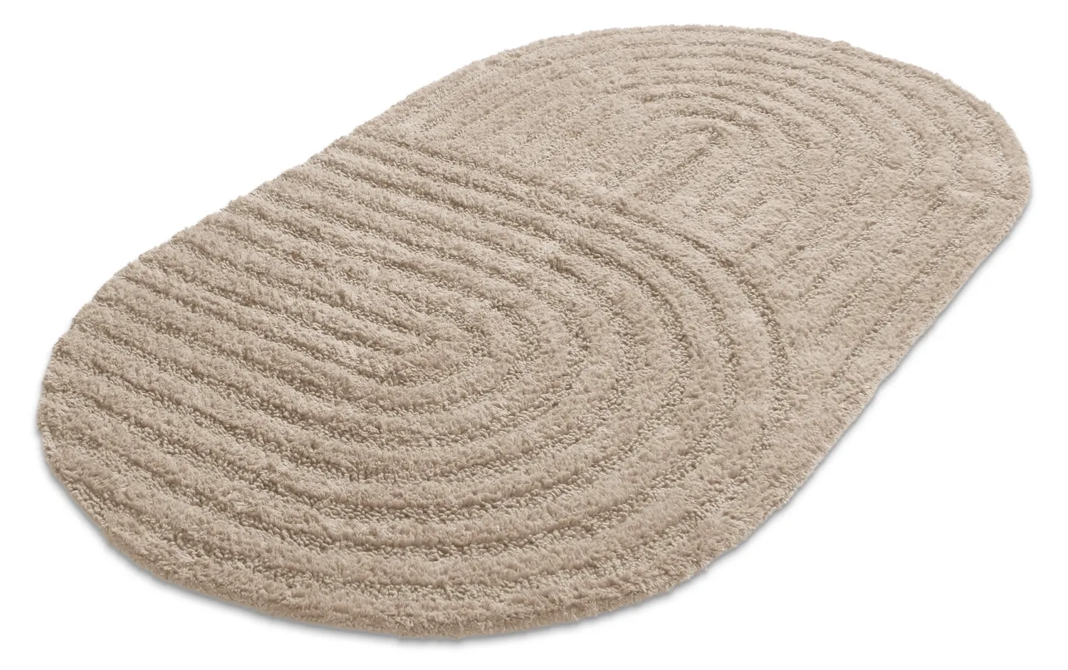 Ovaler badezimmerteppich - Embla (beige)
