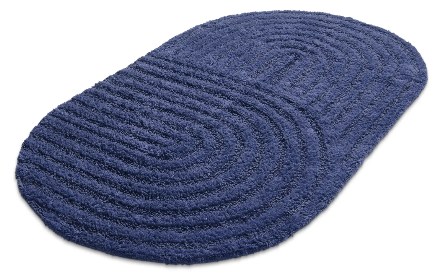 Ovaler badezimmerteppich - Embla (blau)