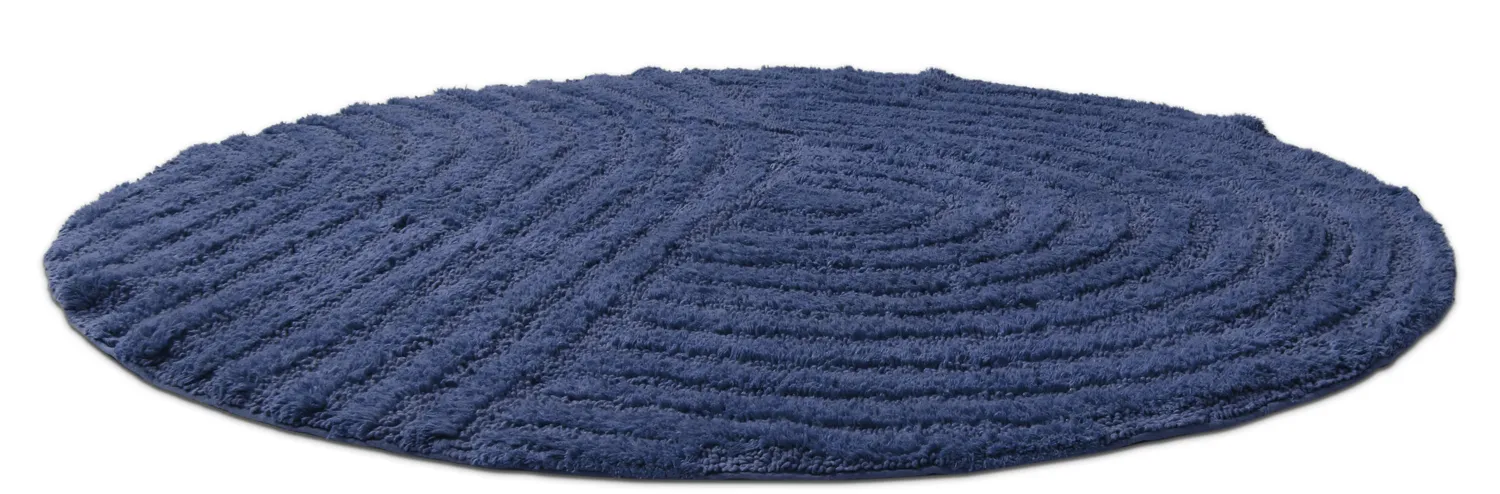 Runder badezimmerteppich - Embla (blau)