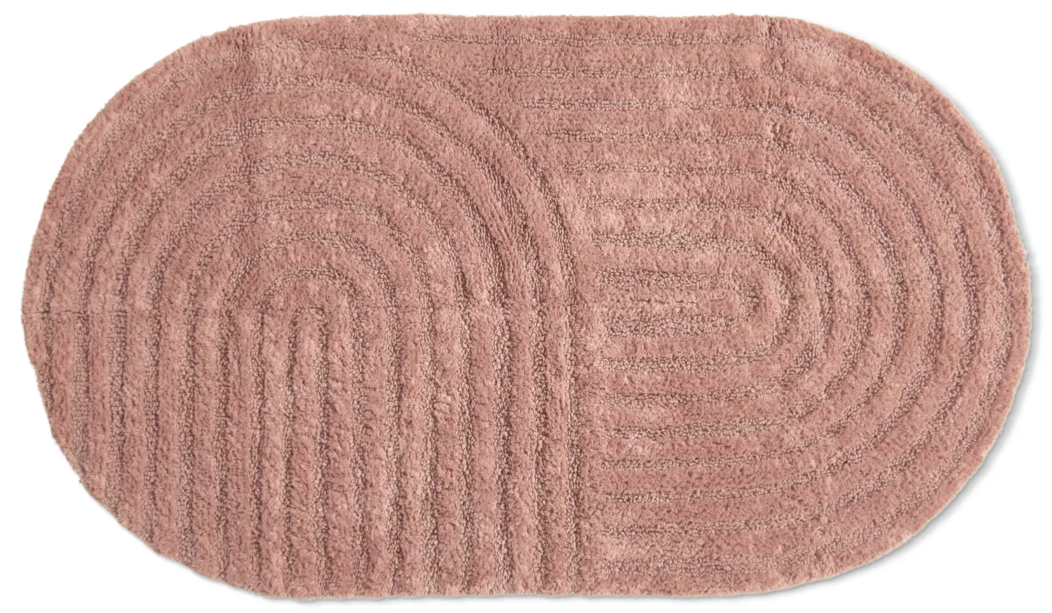 Ovaler badezimmerteppich - Embla (rosa)