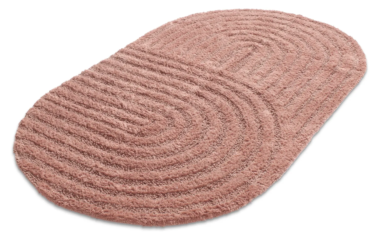 Ovaler badezimmerteppich - Embla (rosa)