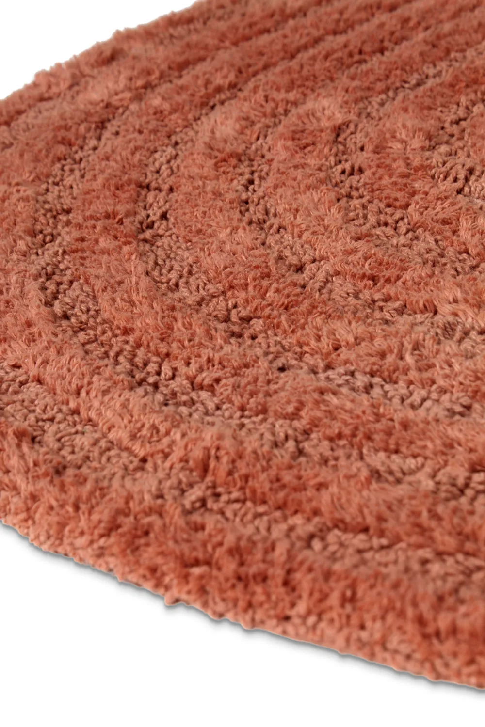 Ovaler badezimmerteppich - Embla (terrakotta)