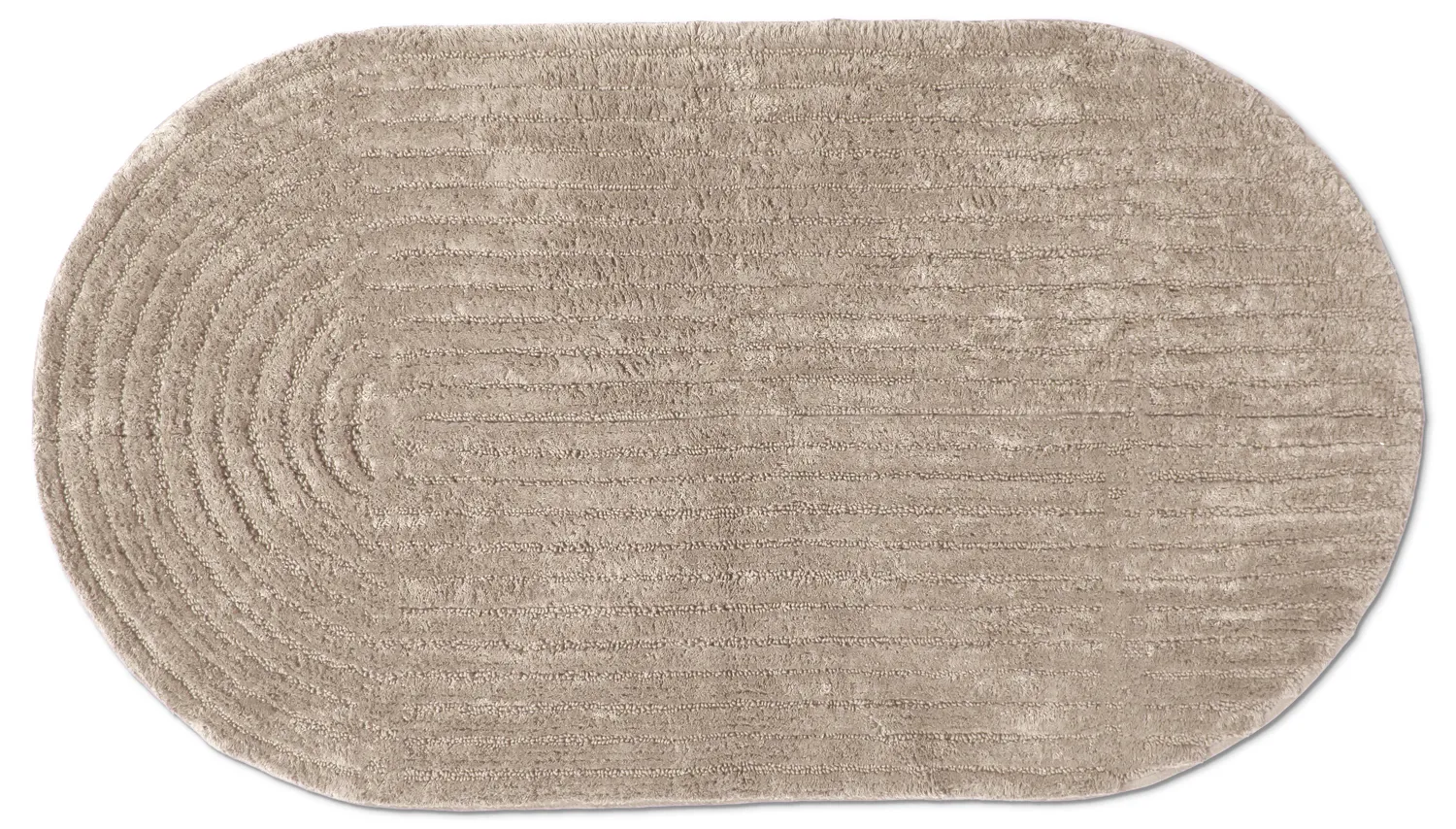 Ovaler badezimmerteppich - Evena (beige)