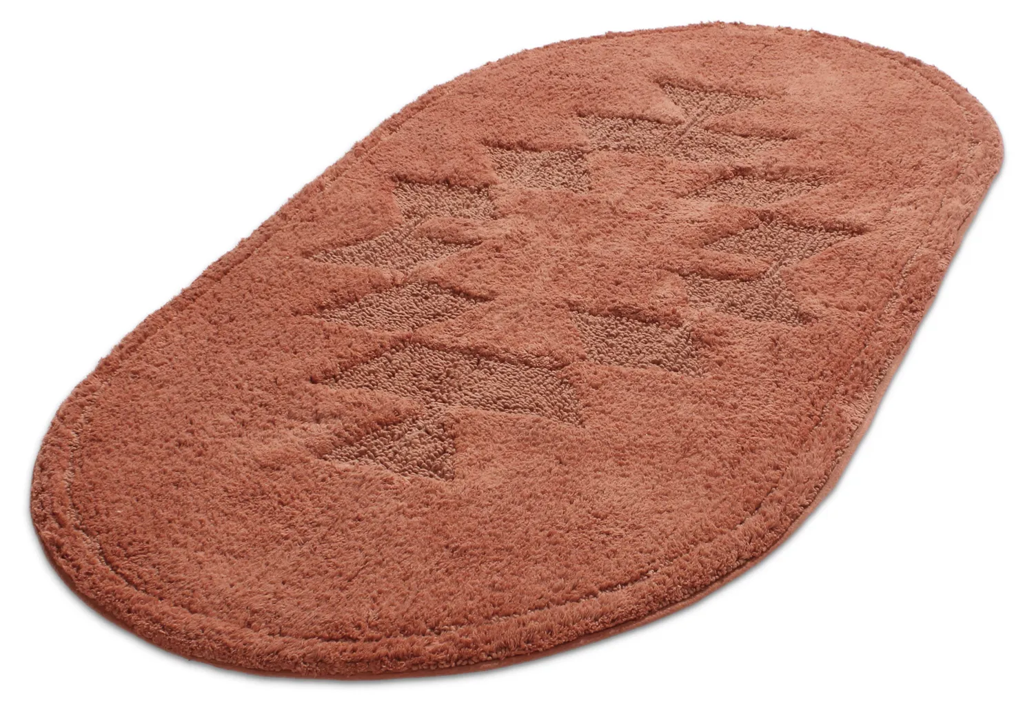 Ovaler badezimmerteppich - Gertie (terrakotta)