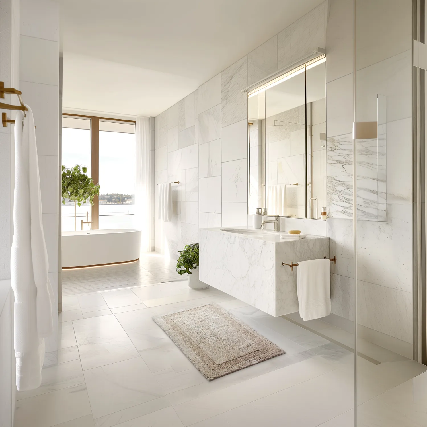 Badezimmerteppich - Nila (beige)